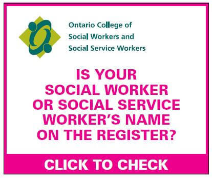 Is your social worker or social service worker's name on the register?