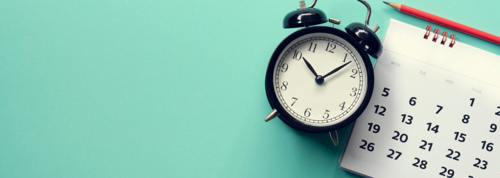 save the date - clock and calendar